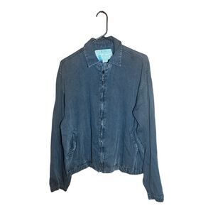 Vintage Belma Black Denim Western Jacket Horses Large